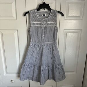 Old Navy Womens Sleeveless Striped Cotton Dress Sz S Coquette Beach Nautical